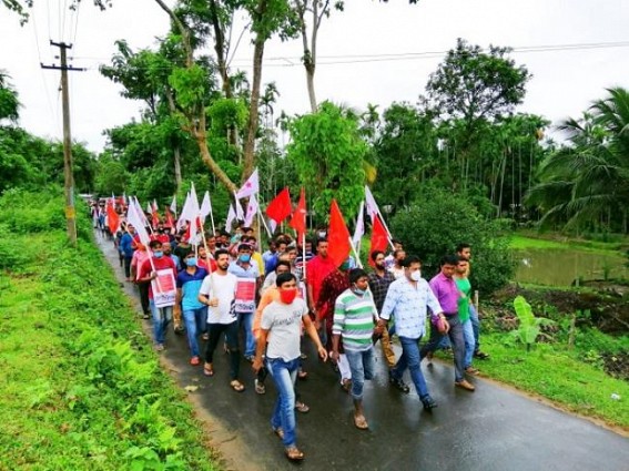 CPI-M's protest statewide in Tripura